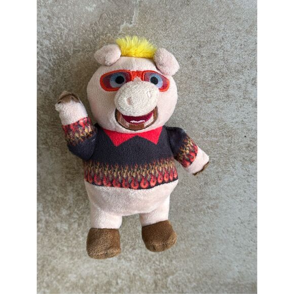 Bark Box Pink Pig Furreri Plush Crinkle Dog Toy Size Medium - Picture 5 of 5